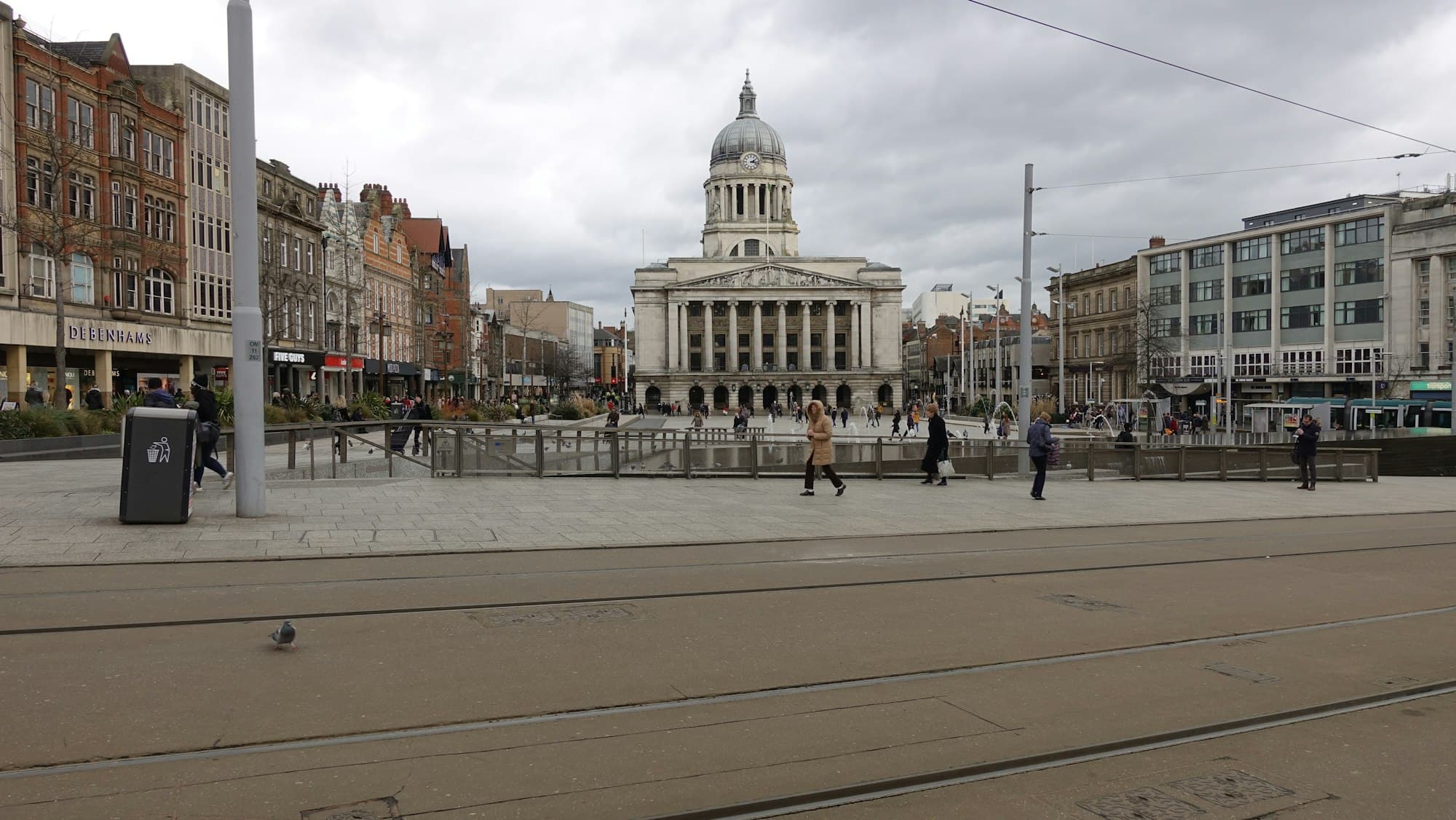 Nottingham Old Market Square and the Council House dome
