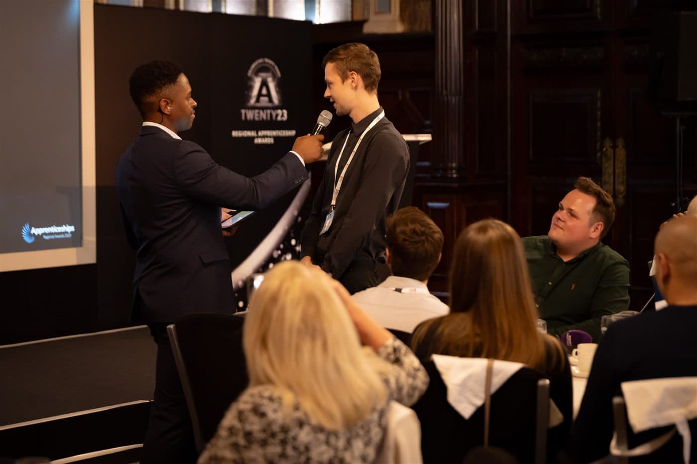 An award being presented at the National Apprenticeship Awards 2023